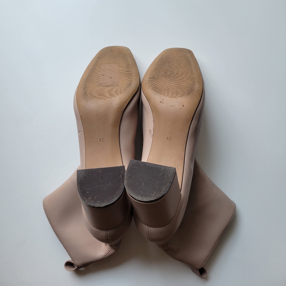 H&M PREMIUM SELECTION BEIGE/CREAM COLORED LEATHER ANKLE BOOTS - Picture 13 of 15